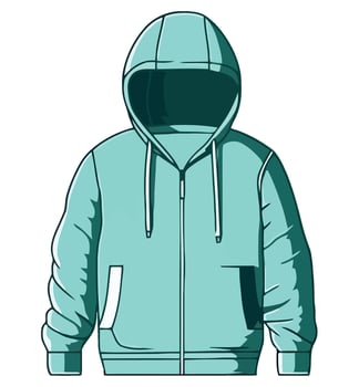 A cartoon illustration of a hoodie vector