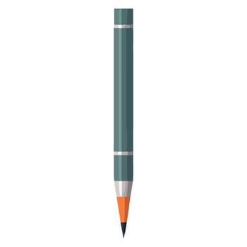 A pencil with a black tip on a white background vector