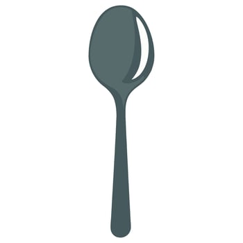 A spoon with a flat design on a white background vector