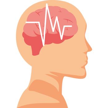 A person with a heart beat on their head png