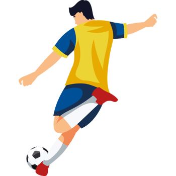 soccer colombia player with ball isolated png