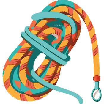 A rope with a colorful design png