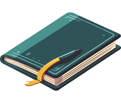 An book with pen png