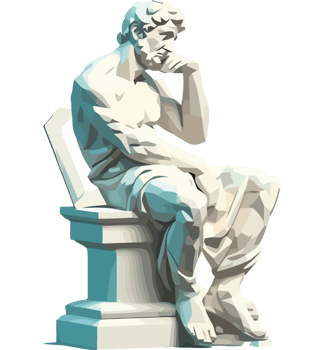 The thinker statue png