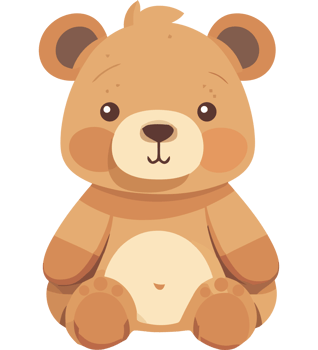 A brown teddy bear sitting on a transparency background png