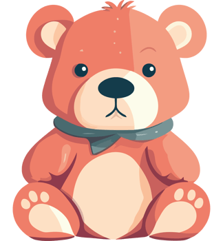 A cartoon bear with a bow tie sitting down png