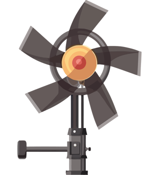A cartoon windmill on a transparency png