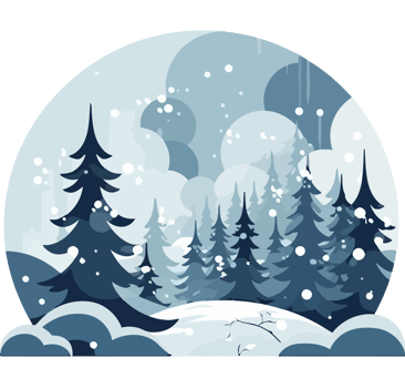Winter forest clipart png