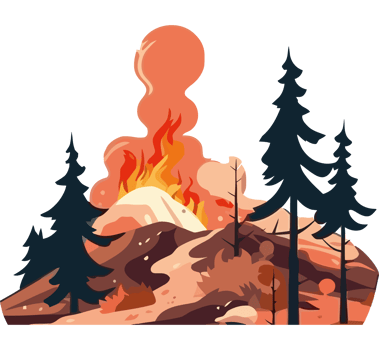 Volcano in the forest png