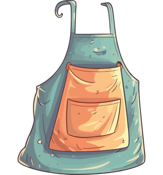 An apron with a pocket on the front png