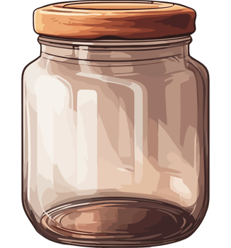 A jar with lid on a transparency background png