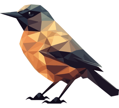 A bird is made of triangles png