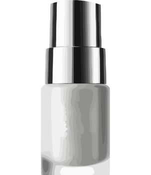 A white bottle of nail polish on a transparent background png