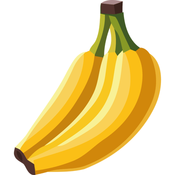 Bananas icon isolated on transparent background png