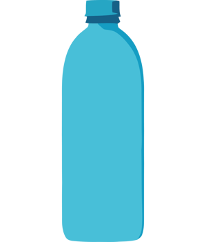 A blue plastic bottle with a lid png