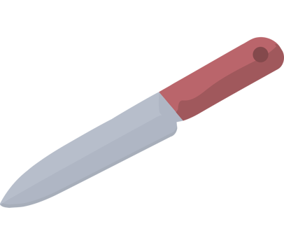 Knife Icon. Flat Color Design png