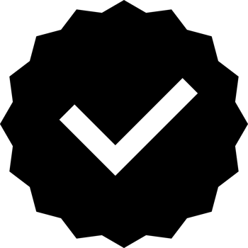 Verified badge flat style for social media account png