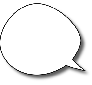 Speech bubble white color with shadow png