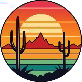 illustration of the beach with sun and sand logo , icon, element, and template vector