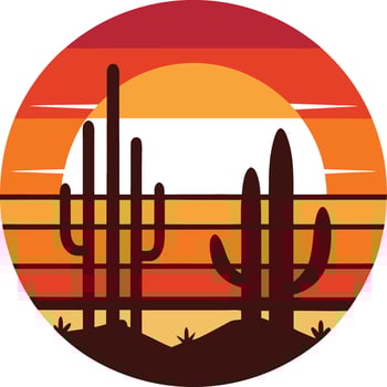 illustration of a Desert logo , icon, element, and template vector