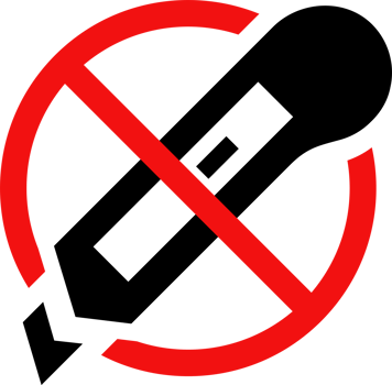 Prohibitoion stationery knife icon flat style png