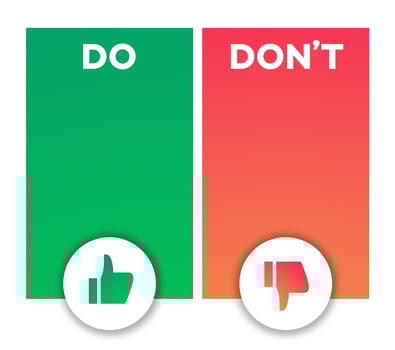 Do and Dont Infographic Comparison vector