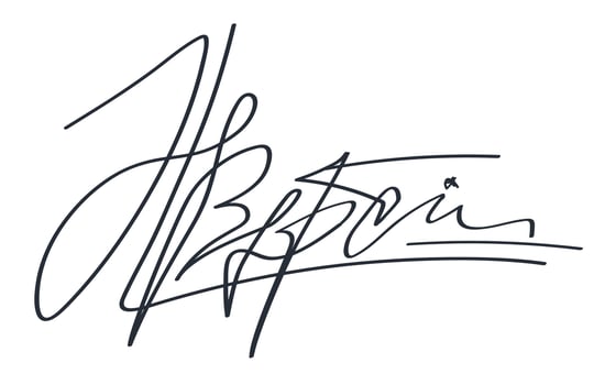 Signature template black color for document vector