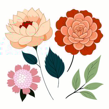 Beautiful Hand draw flower. vector