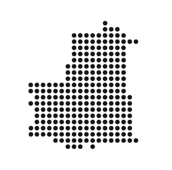 Mauritania country map icon vector