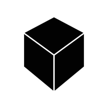 cube box icon simple vector
