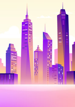Illustration of urban landscape with urban buildings as background vector