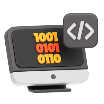 Binary code 3D Illustration png