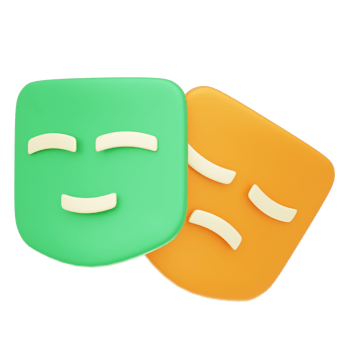 Multiple Emotions 3d illustration png