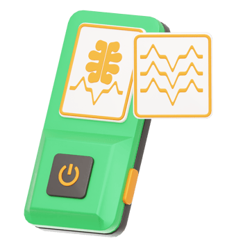 ECG Monitor Portable 3d illustration png