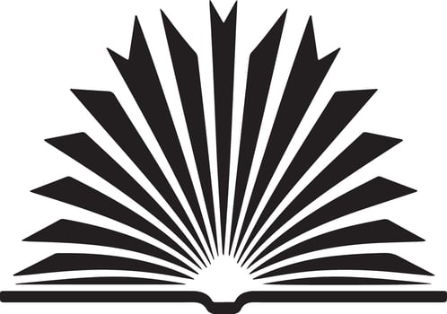 Book silhouette art illustration vector