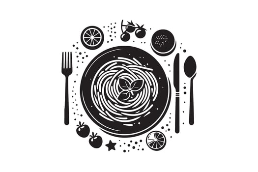 Italian food icon vector