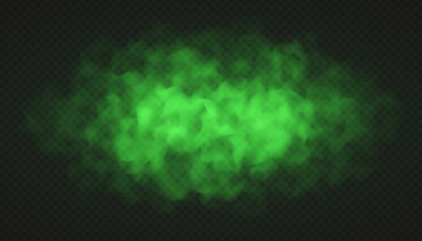 Green fog, bad smell or toxic smoke cloud vector