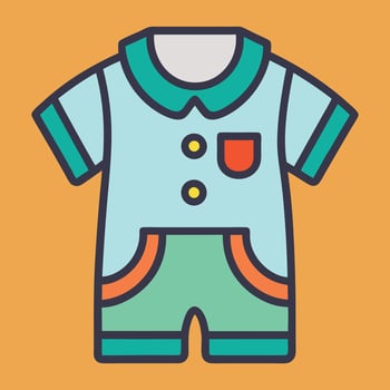 Kids Toy Clipart, a simple baby cloth Illustration vector