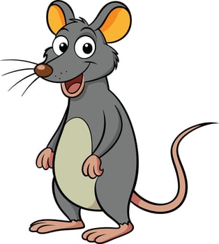Cute Rat Illustration vector