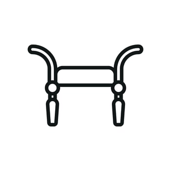 The chair sofa icon design showcases a minimalist and contemporary graphic concept vector