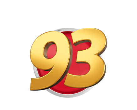 Gold Number 93 Gold Number Ninety Three On Rounded Red Icon, 3d illustration png