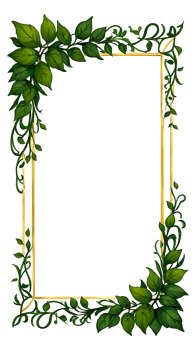 Vines Border Frame Transparent Background png