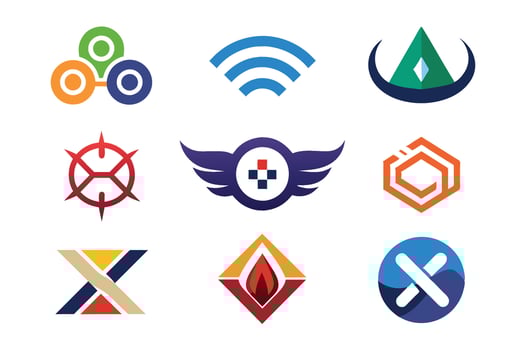 Sleek Branding Symbol Set vector