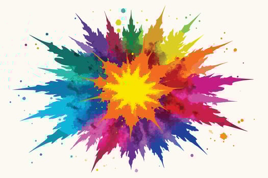 Radiant Artistic Watercolor Design vector