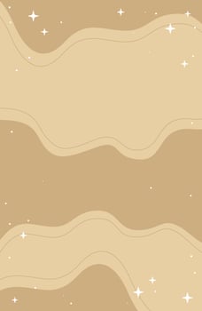 Abstract Beige Background With Wavy Lines and Sparkling Stars, Design. Perfect for design projects requiring a calming, minimalist aesthetic. vector