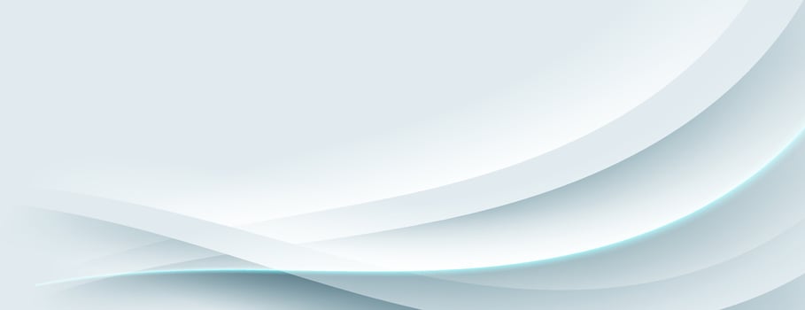 white abstract wave background with blue light copy space area vector