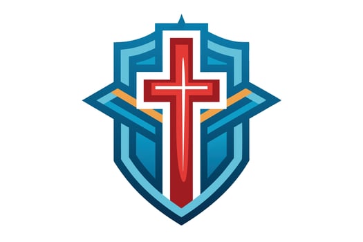 Reverent Cross Symbol Logo vector