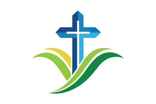 Devotional Cross Emblem vector