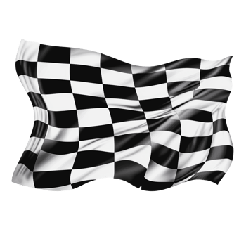 Waving checkered flag during a racing event at sunset png