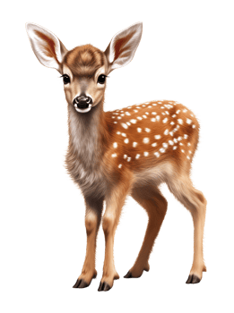Fawn Isolated on Transparent Background png